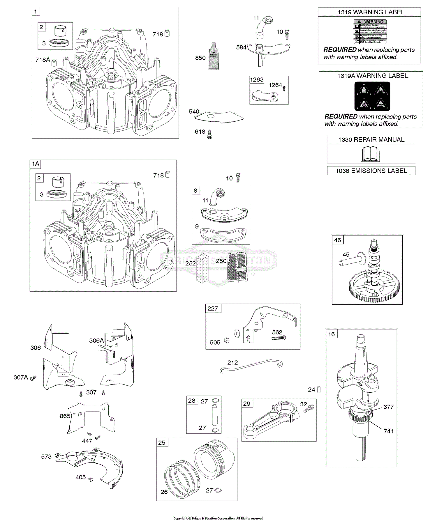 Briggs And Stratton 44n877 0001 G1 Parts Diagram For Cylinder