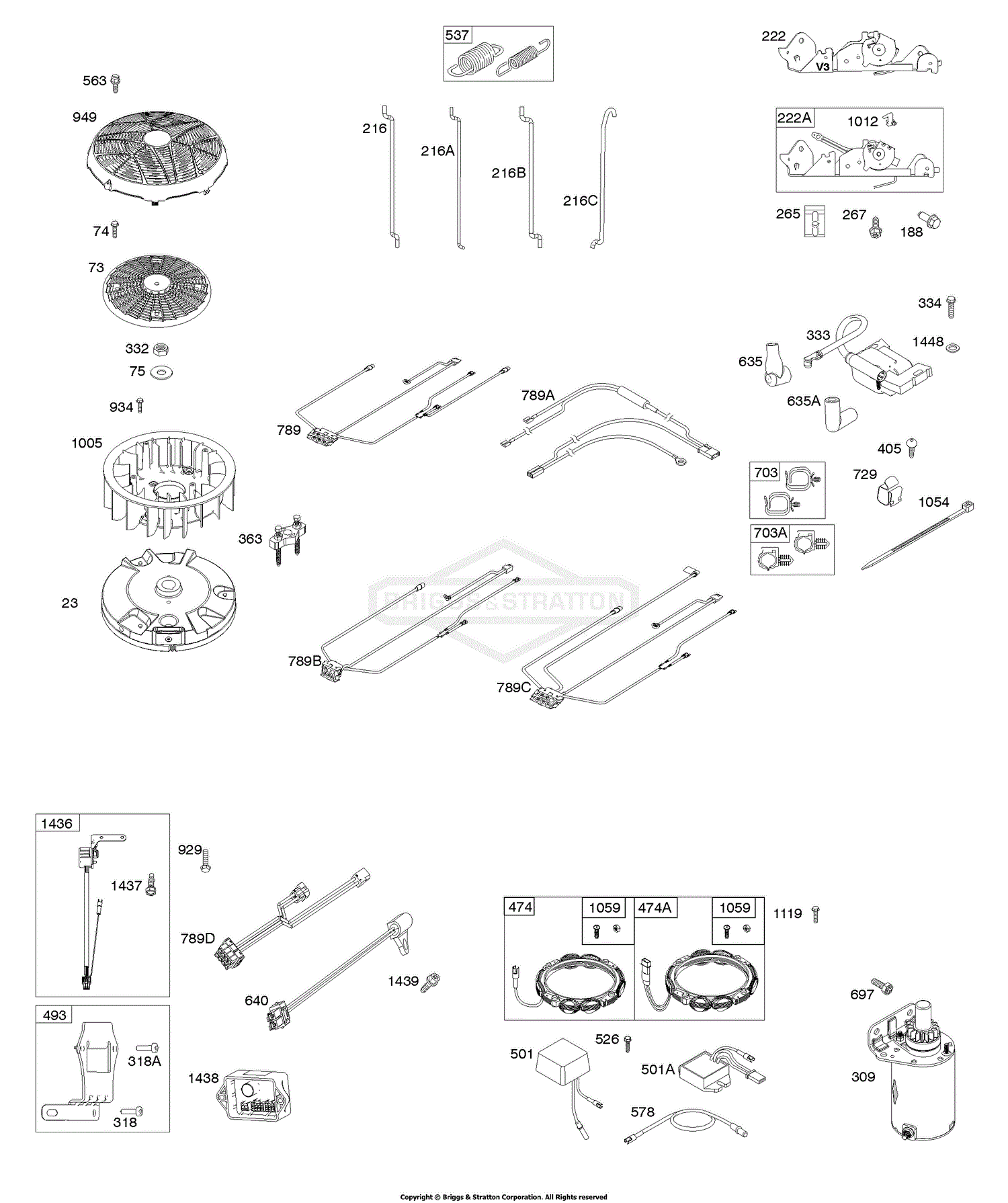 Briggs And Stratton 44s677 0013 B1 Parts Diagram For Flywheel Controls Wire Harness 0346