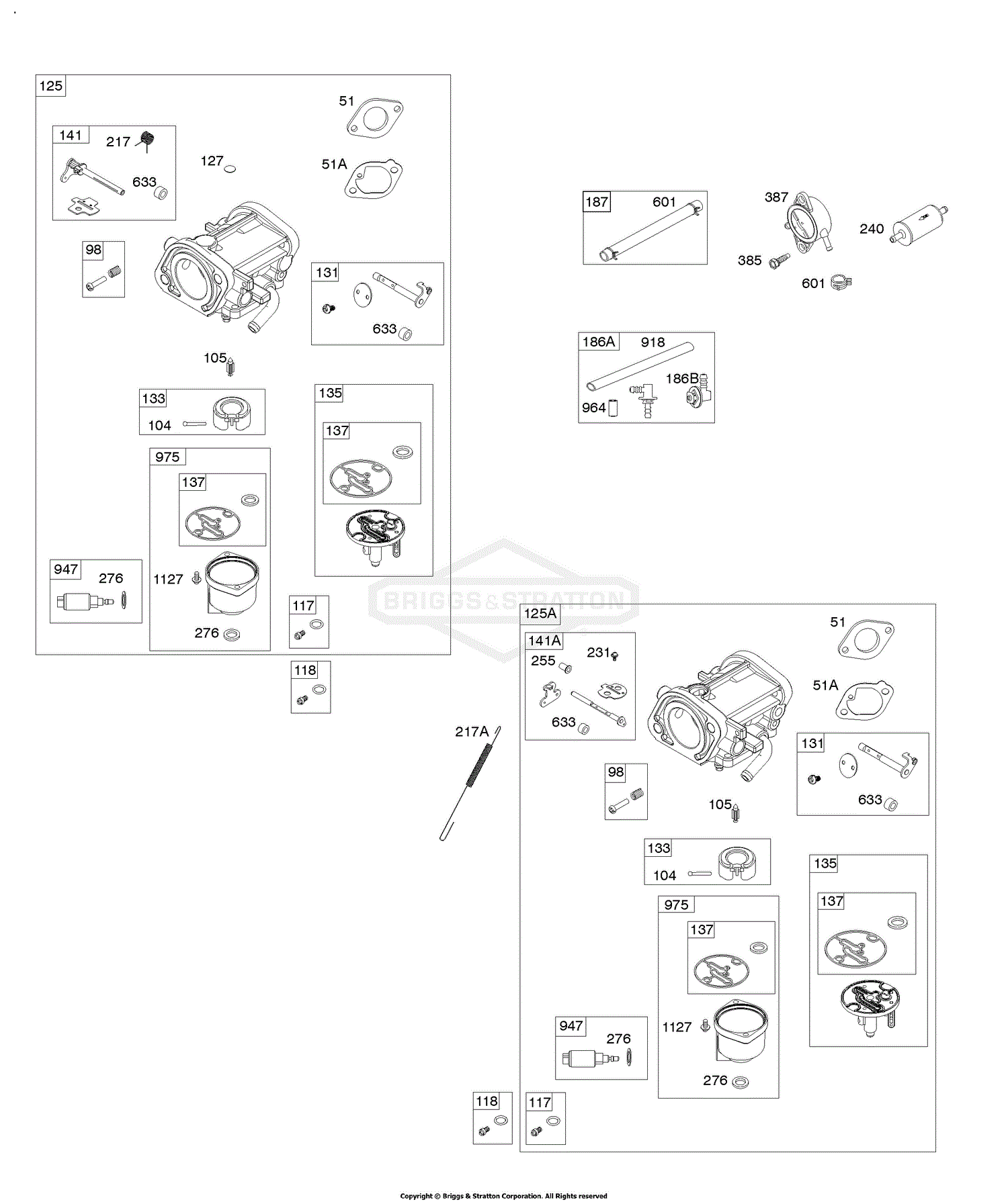 Briggs And Stratton 44u877 0001 G1 Parts Diagram For Carburetor Fuel