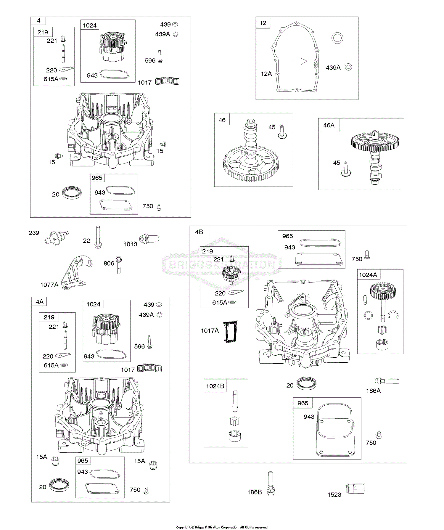 Briggs And Stratton E J Parts Diagram For Engine Sumps