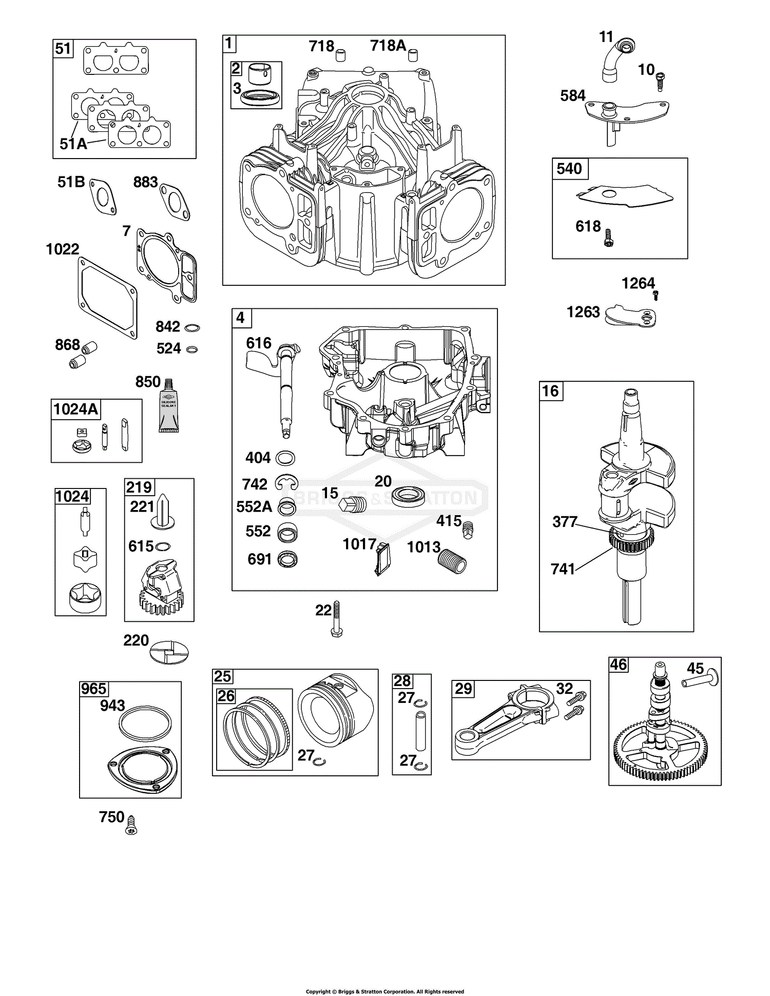 Briggs and Stratton 792046 Parts Diagrams