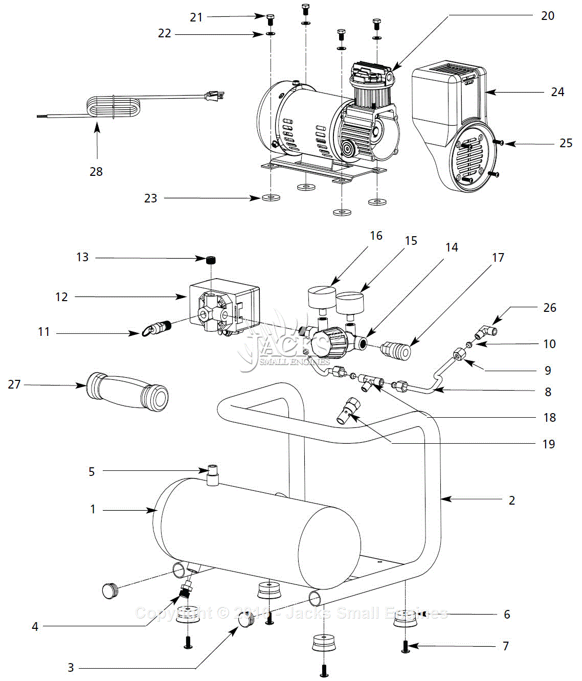 Campbell Hausfeld Ex1001 Parts Diagram For Air-compressor Parts