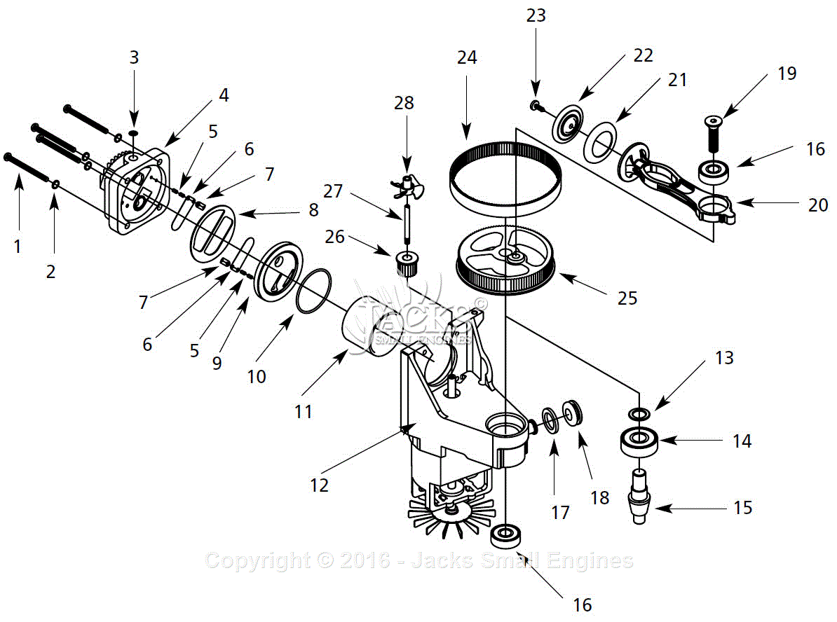 Campbell Hausfeld EX210103 Parts Diagram for Pump Parts