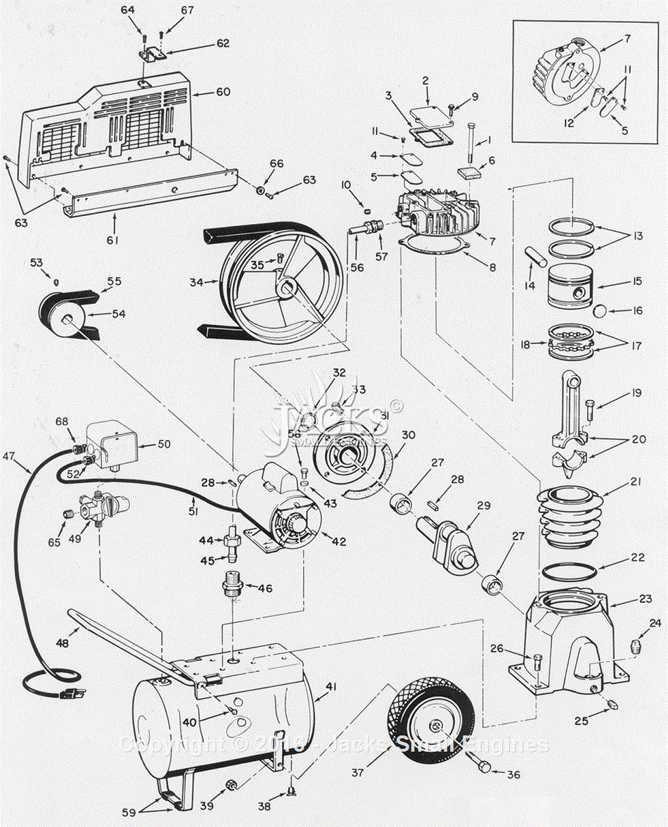 Devilbiss ACSL560V2 Type Parts Diagram For Pump Assembly, 49% OFF