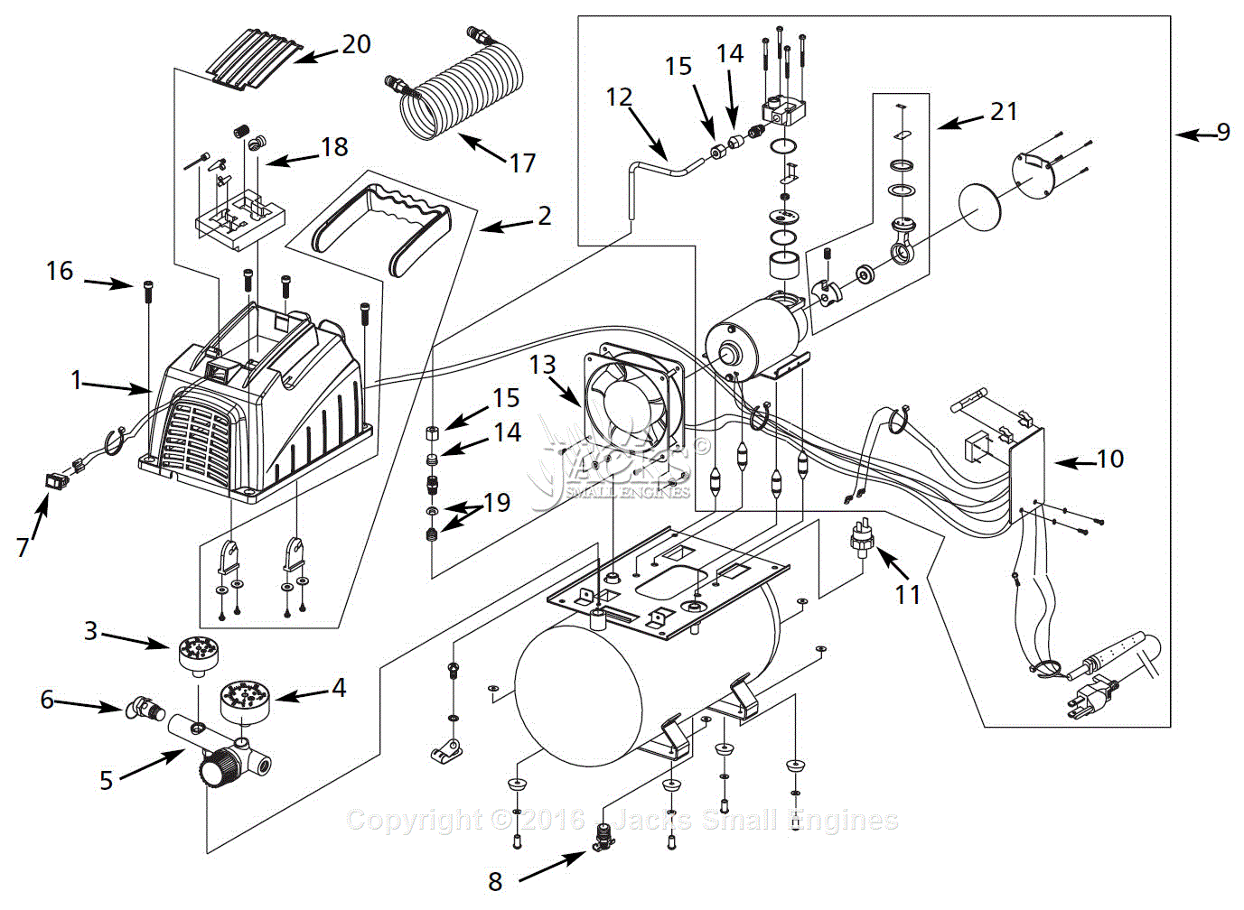 Campbell Hausfeld Fp2040 Parts Diagram For Air Compressor Parts 6615