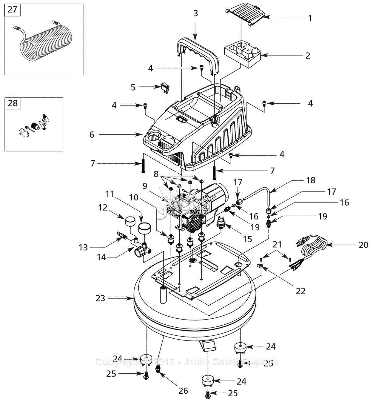 Campbell Hausfeld Fp Parts Diagram For Air Compressor Parts
