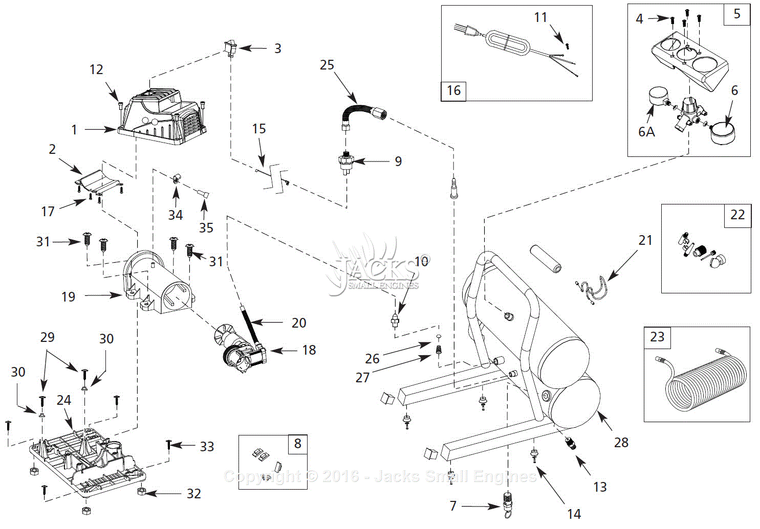 Campbell Hausfeld Fp209592di Parts Diagram For Air Compressor Parts