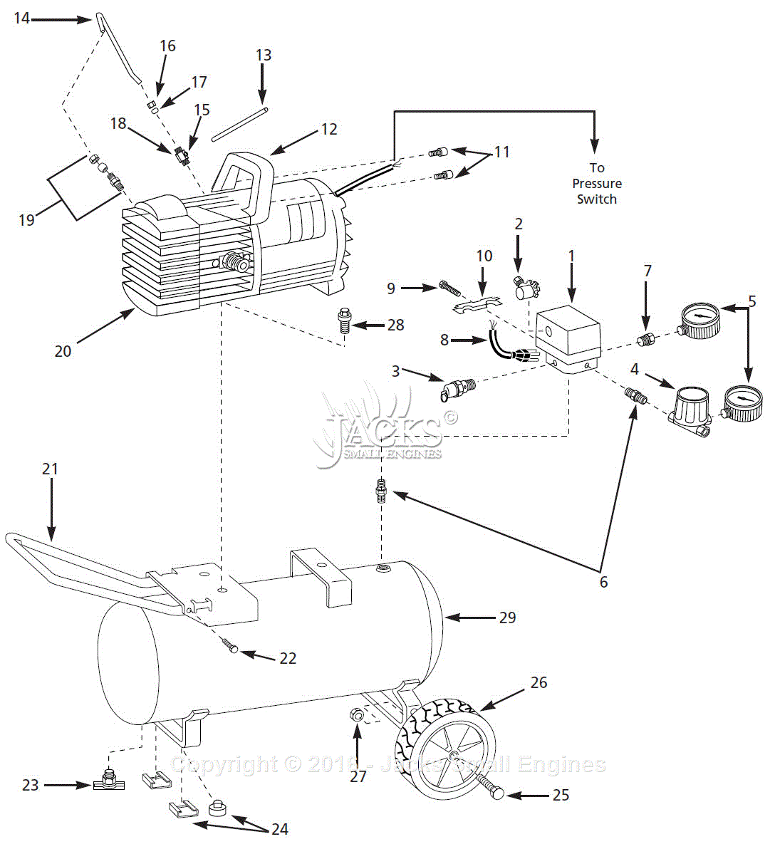 Campbell Hausfeld MT500106 Parts Diagram  for Air  