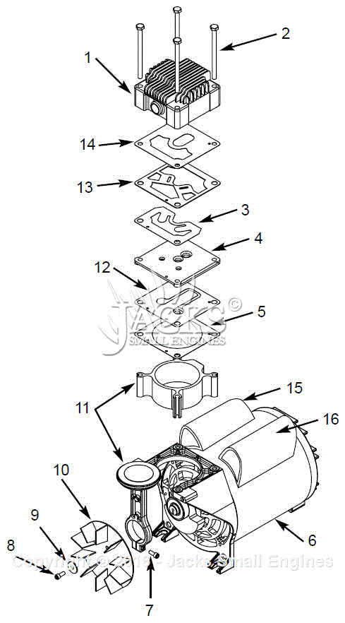 Campbell Hausfeld Of A Parts Diagram For Pump Parts