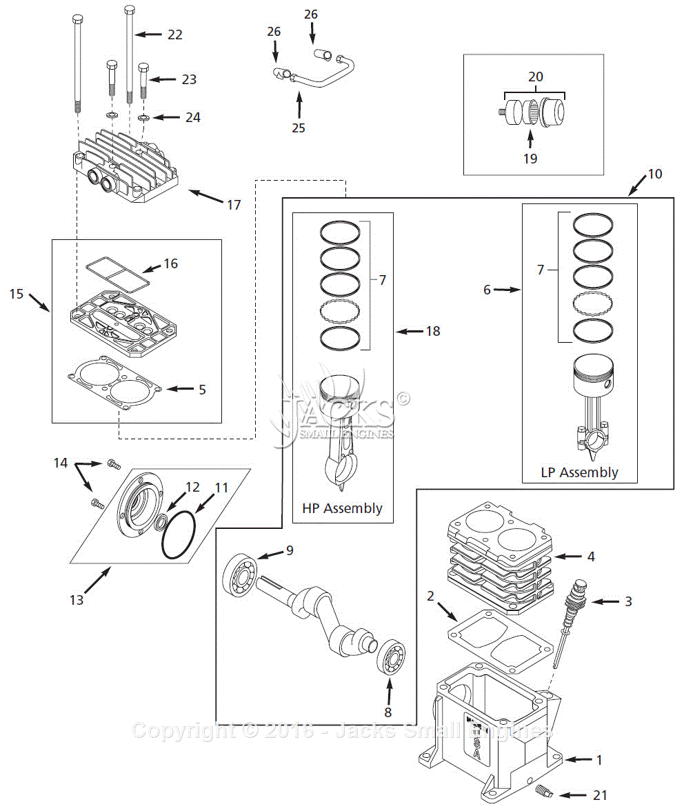 Campbell Hausfeld TC Parts Diagram For Pump Parts