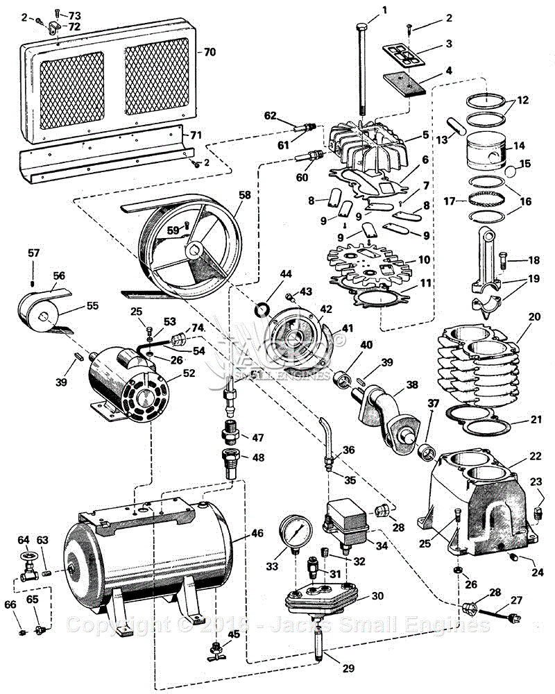 Campbell Hausfeld Vt508600 Parts Diagram For Air-compressor Parts