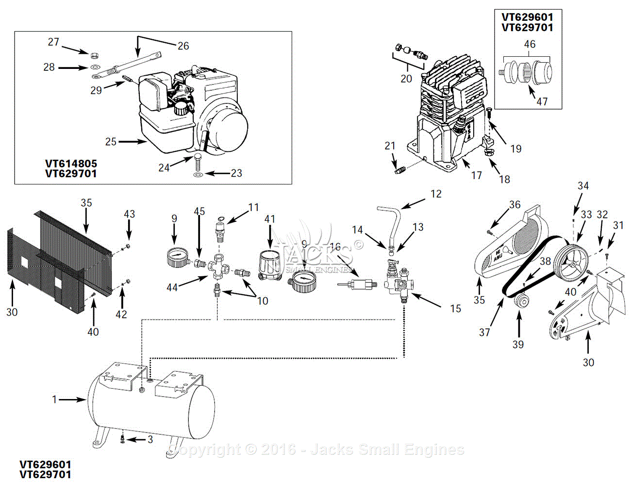 Campbell Hausfeld Vt Parts Diagram For Air Compressor Parts