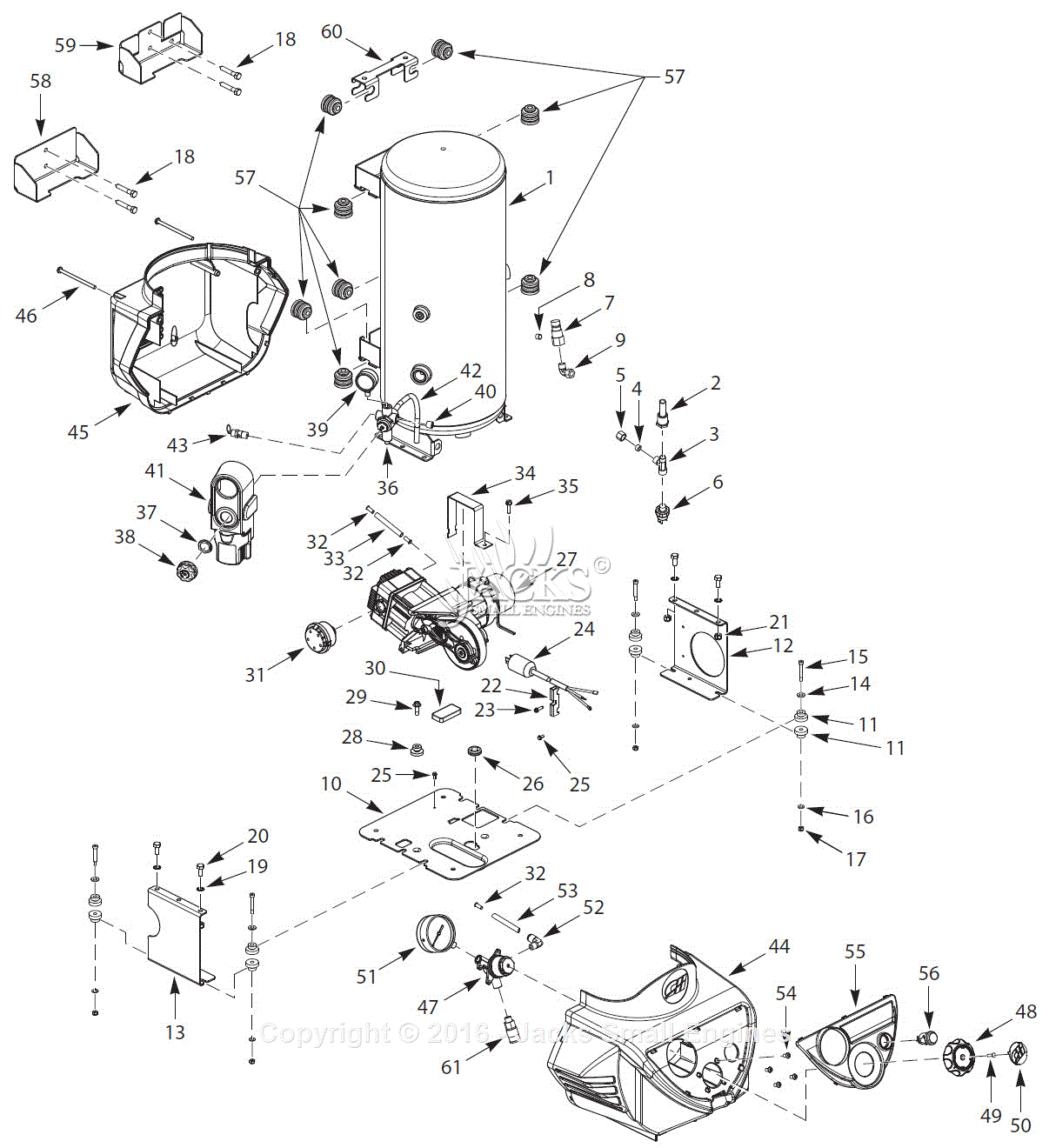 Campbell Hausfeld WL675000 Parts Diagram for Air-Compressor Parts Capacitor Motor Wiring Diagrams Jacks Small Engines