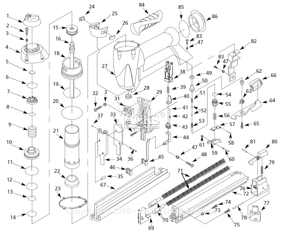 Campbell Hausfeld CHN10300 Parts Diagram for Stapler Parts