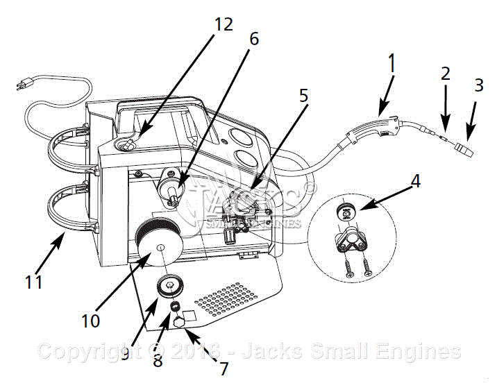Campbell Hausfeld WG2060 Parts Diagram for Arc-Welder Parts