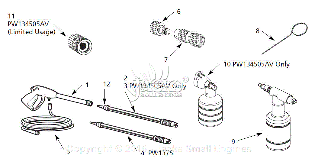 Campbell Hausfeld PW1375 Parts Diagram for PressureWasher Parts