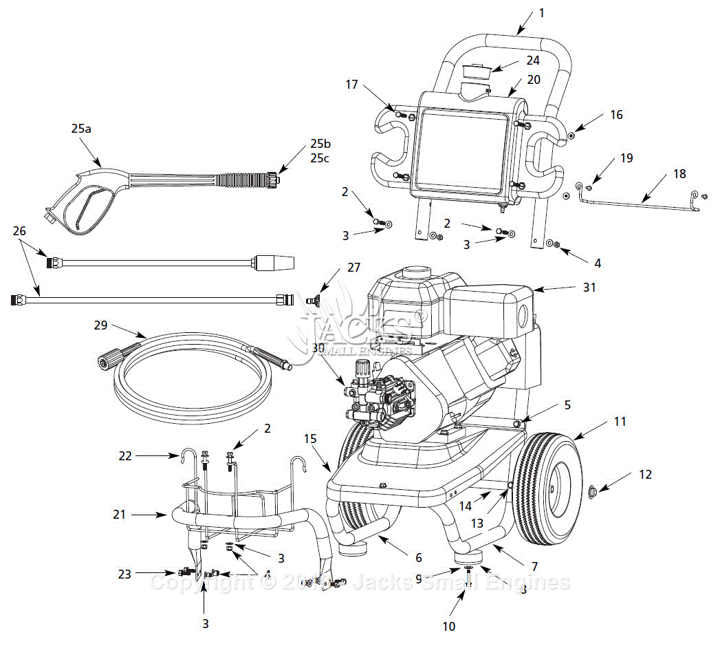 Campbell Hausfeld PW2420 Parts Diagram for PressureWasher Parts