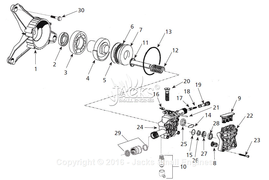 Campbell Hausfeld PW2570 Parts Diagram for Pump Parts