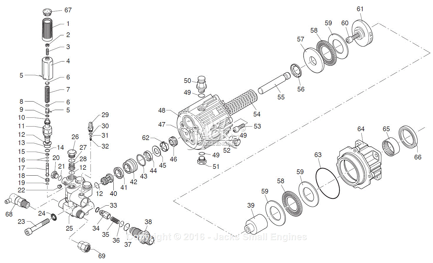 Campbell Hausfeld PW2705 Parts Diagram for Pump Parts