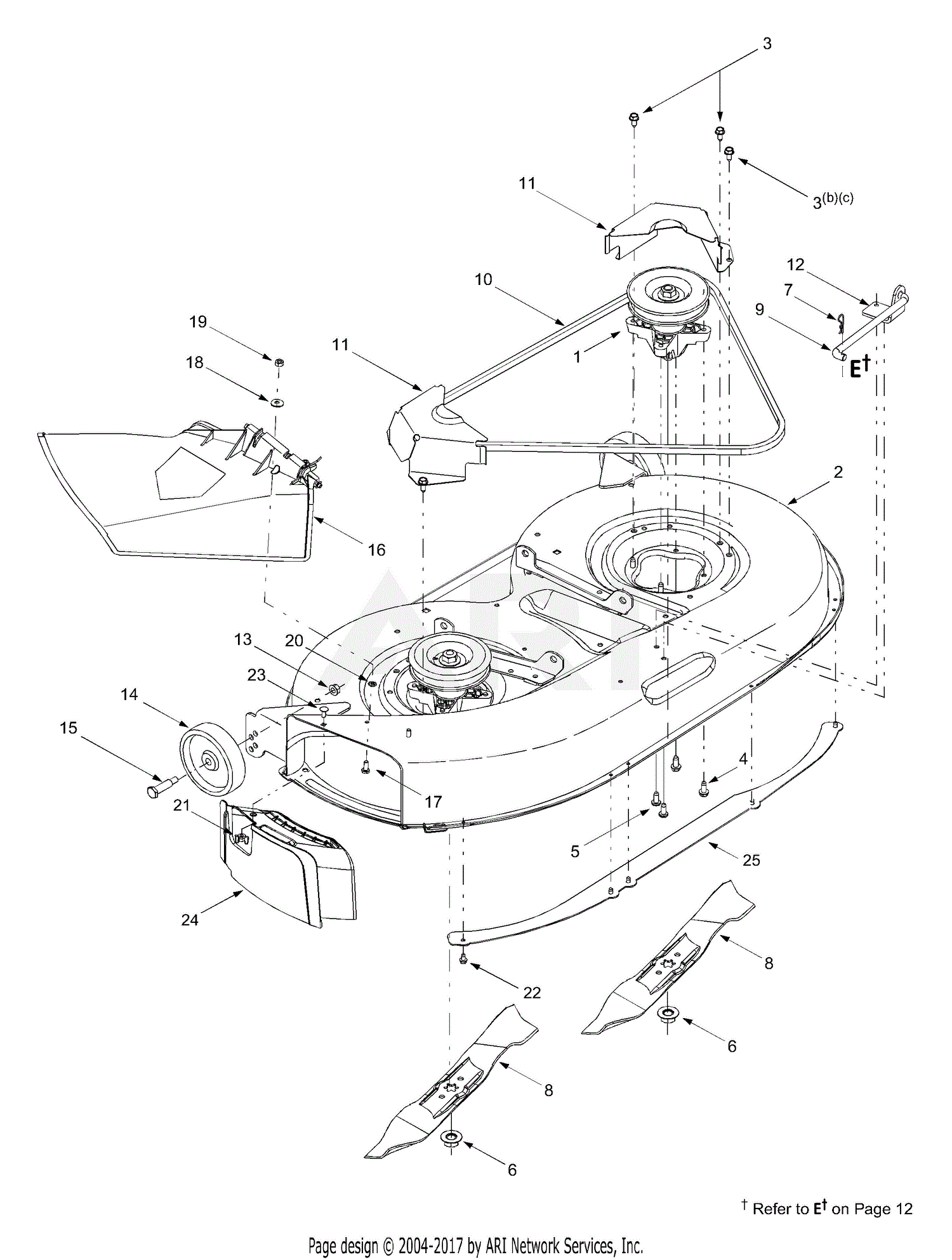 MTD 13AM660F000 (2003) Parts Diagram for Deck Assembly "F"