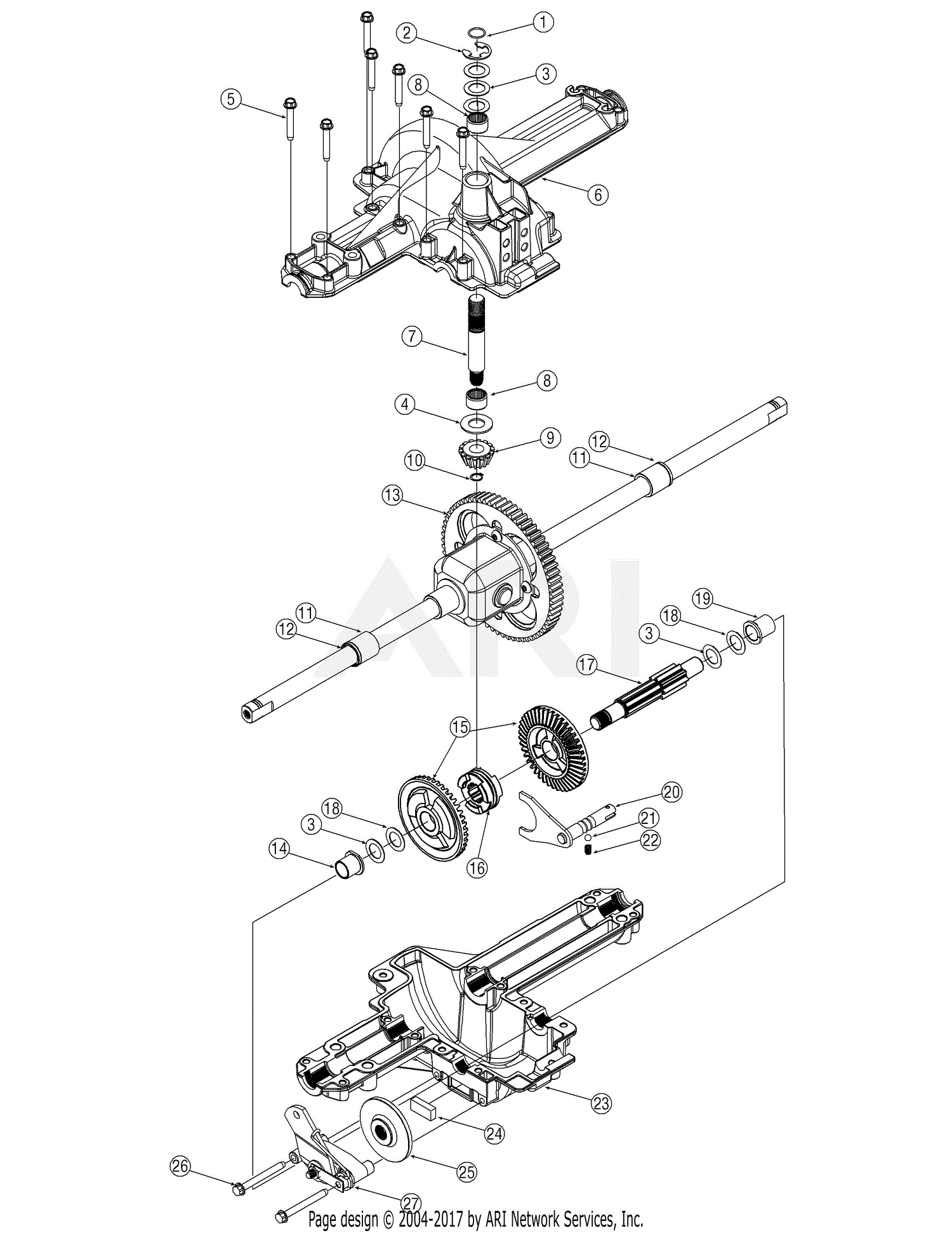 MTD 13AH762F752 (2006) Parts Diagram for Transmission Assembly