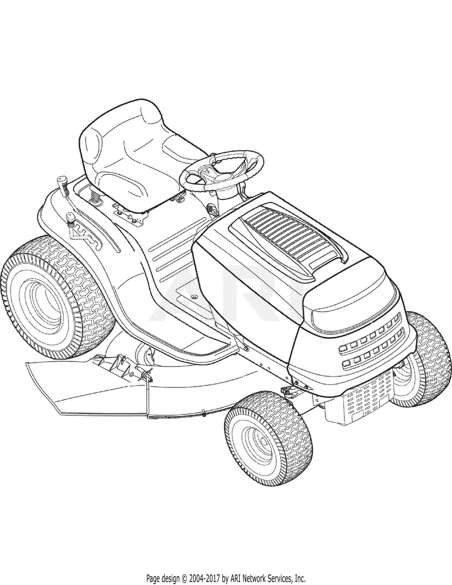 Bolens lawn tractor belt diagram