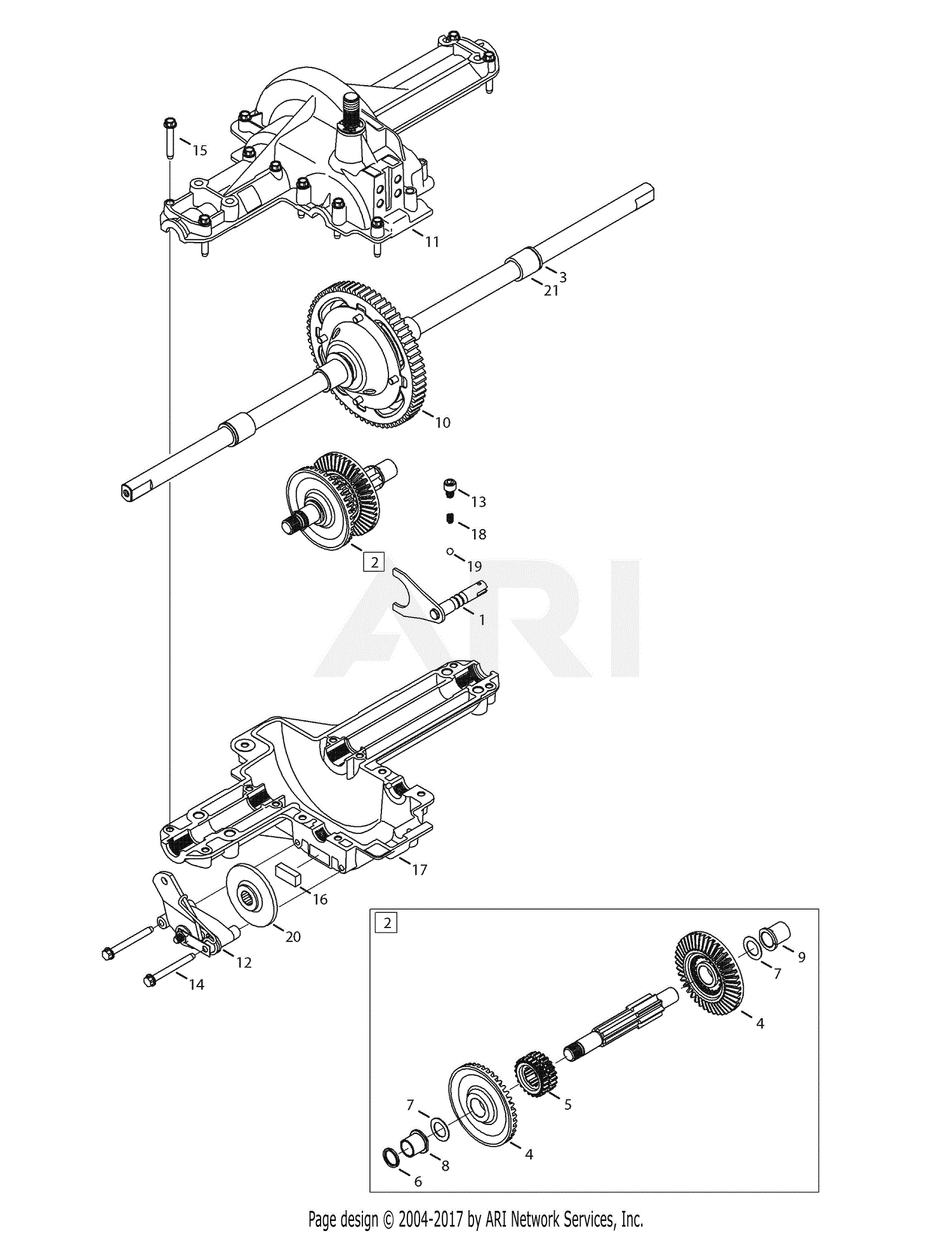 Mtd 13aj771g231  2009  Parts Diagram For Transmission 918