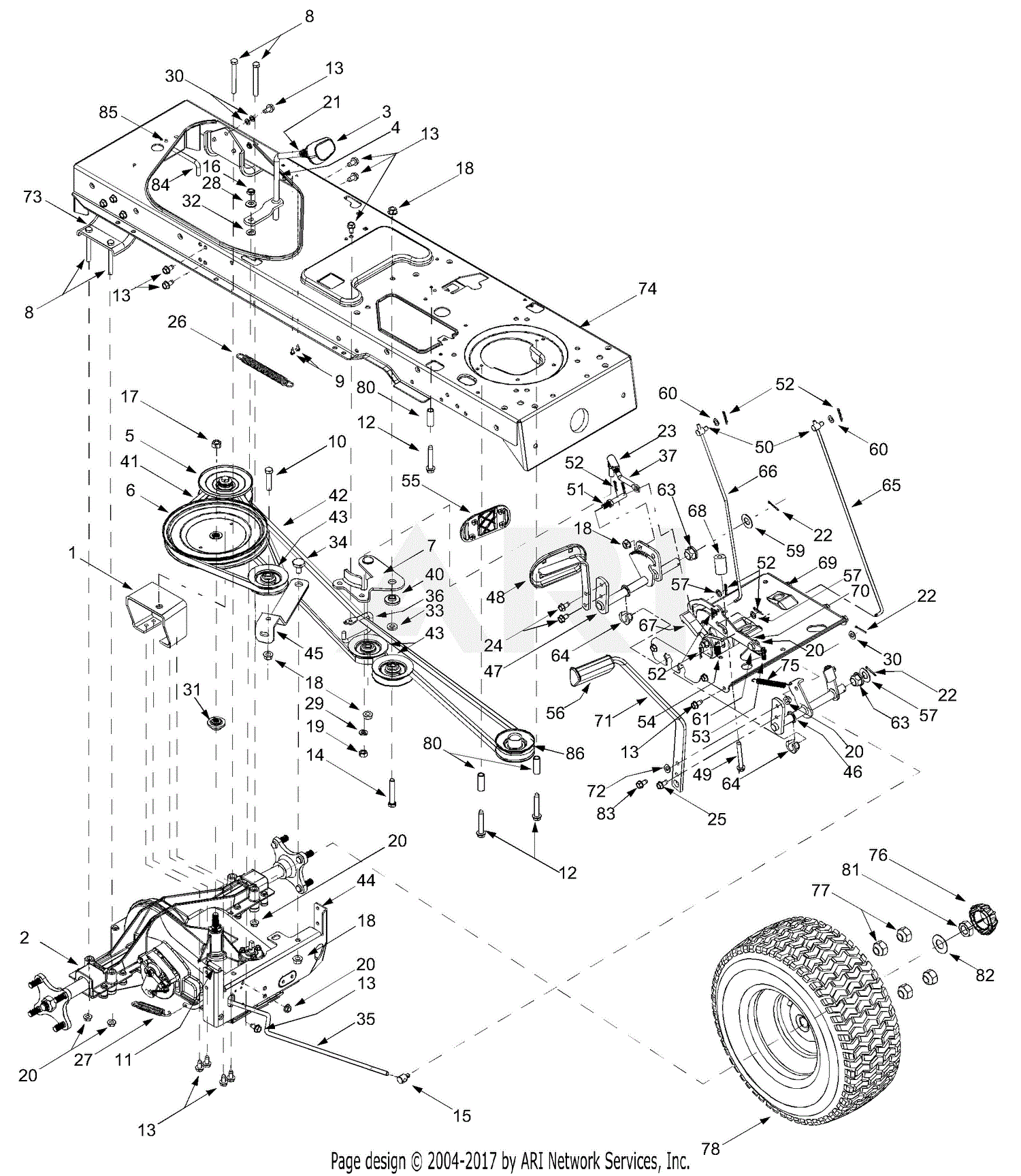 Bolens Lawn Tractor Parts Diagram