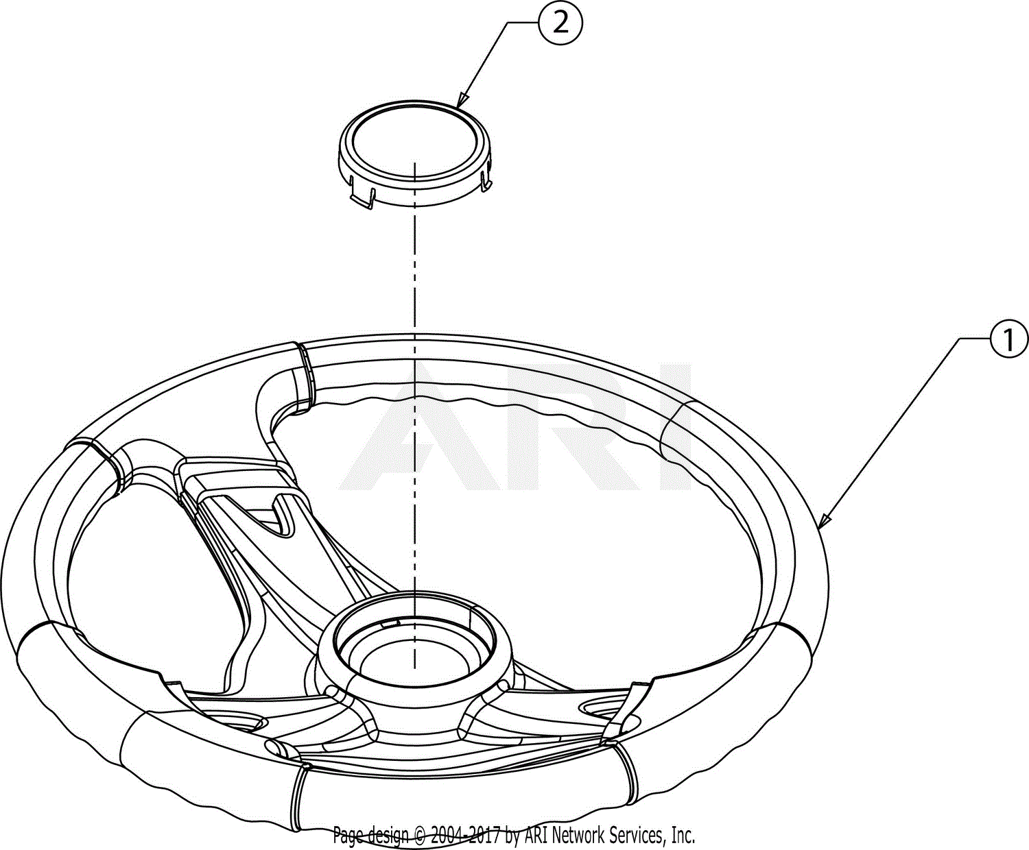 MTD CR30H (13A721JD897) (2019) Parts Diagram for Steering Wheel