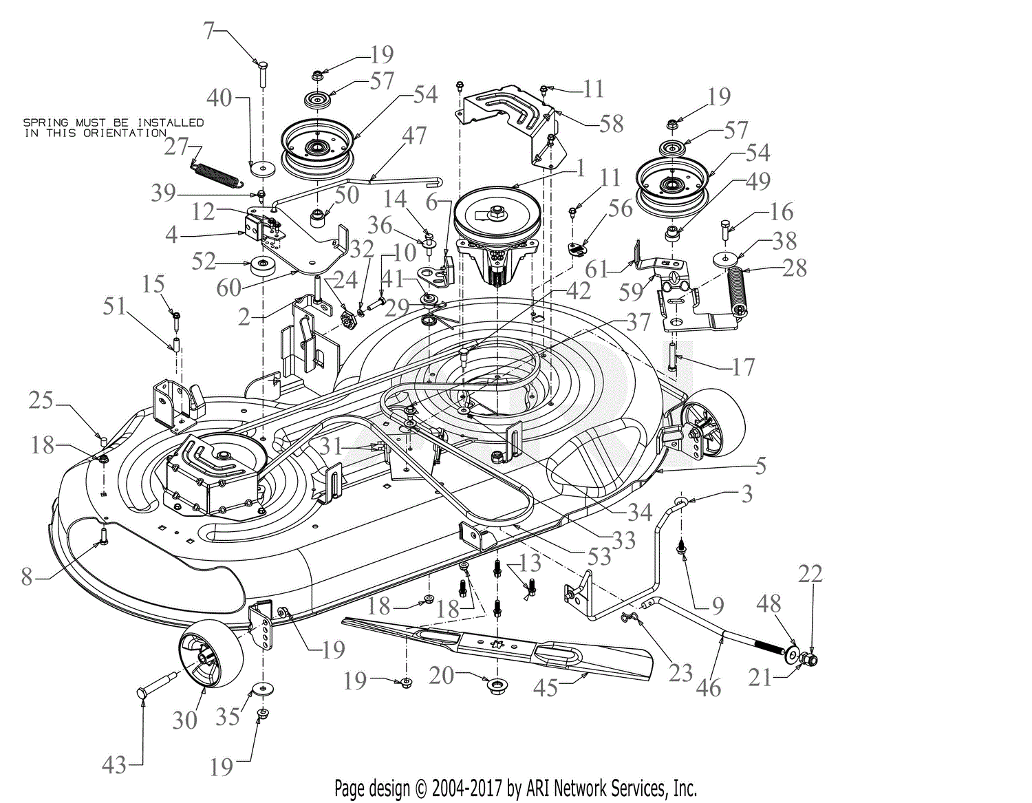 MTD CLT46CVT (13B878KT897) (2019) Parts Diagram for Deck