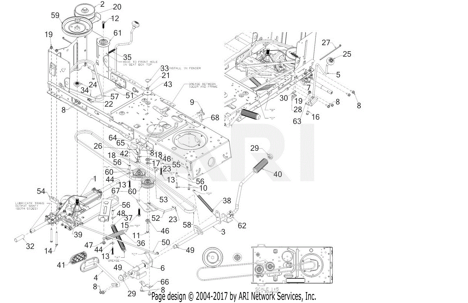 MTD CMXGRAM1130038 (13AL78XS093) (T130) (2019) Parts Diagram for Drive