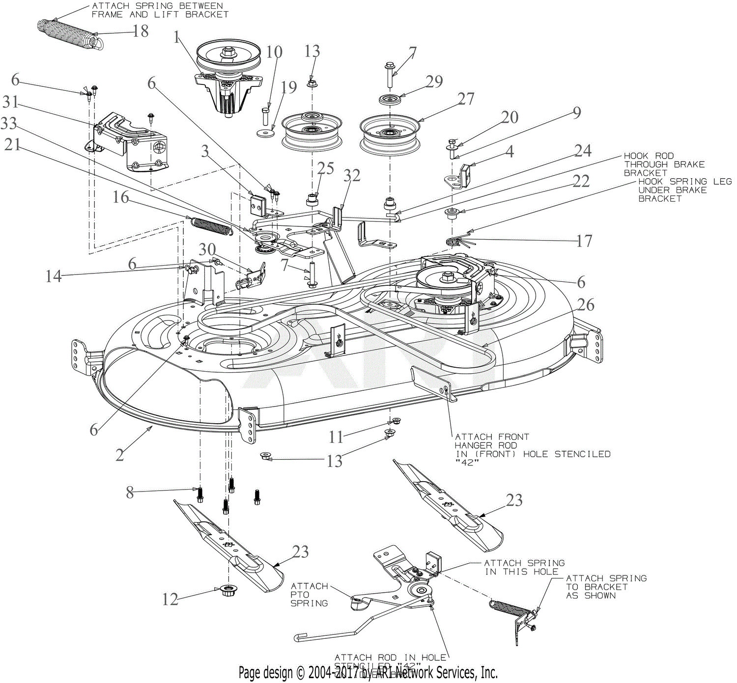 MTD CMXGRAM1130043 (13AOA1ZS093) (T210) (2019) Parts Diagram for Deck