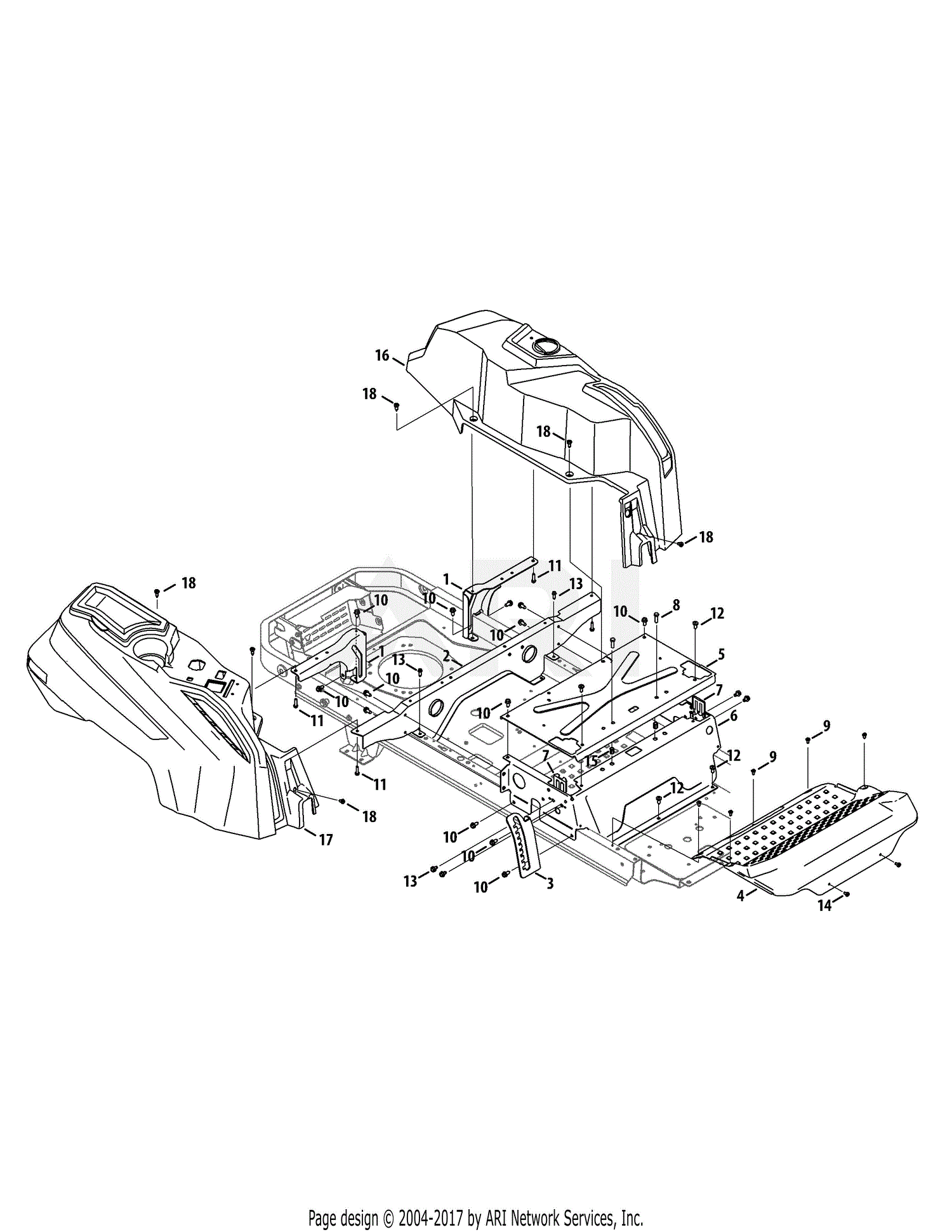 MTD ZT-L54 (17AFCACK897) (2014) 17AFCACK897 (2014) Parts Diagram for ...