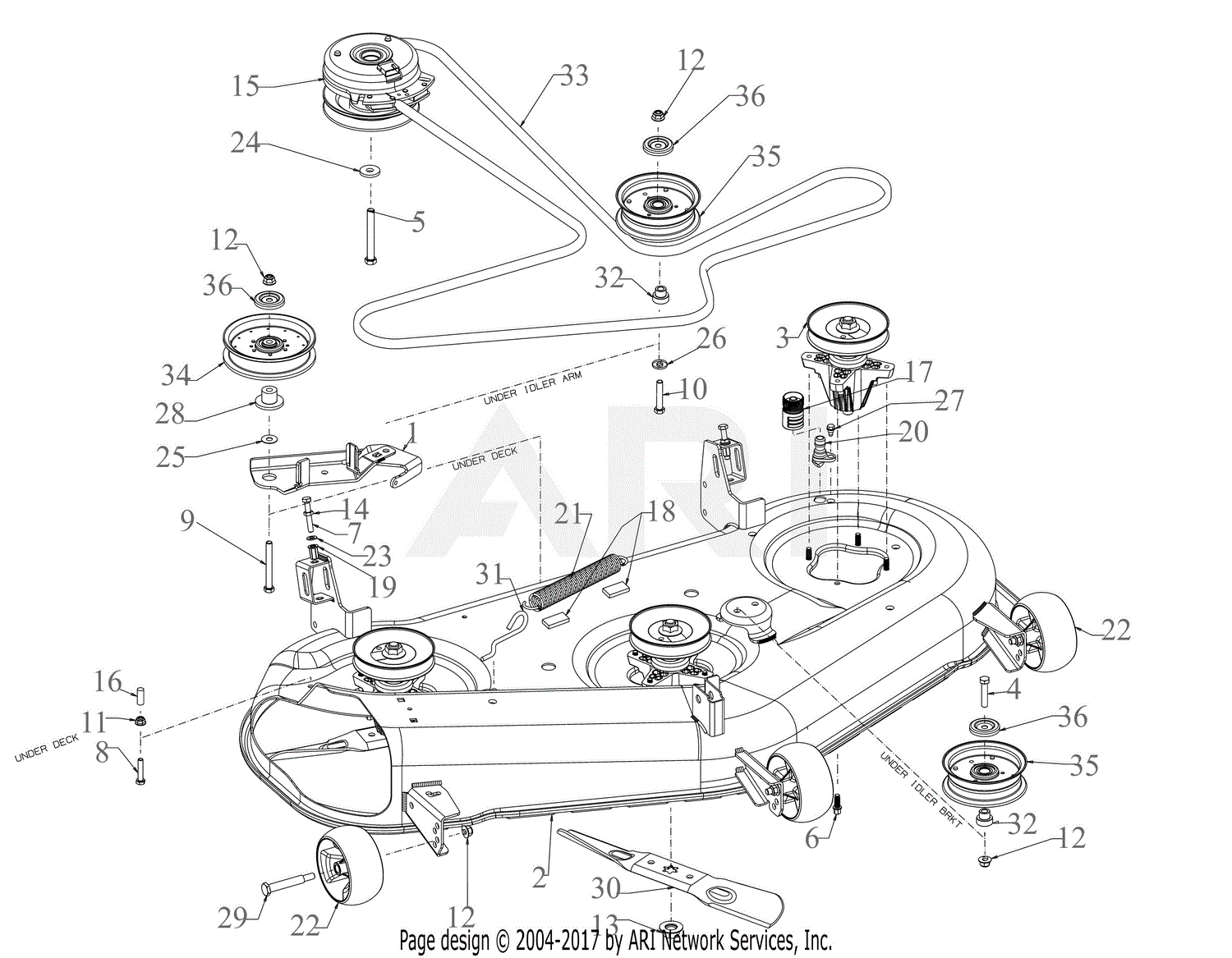 Craftsman z550 store parts