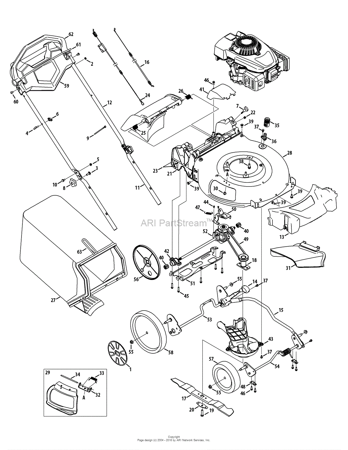 MTD 12ABD32J799 (247.375910) (2014) Parts Diagram for General Assembly