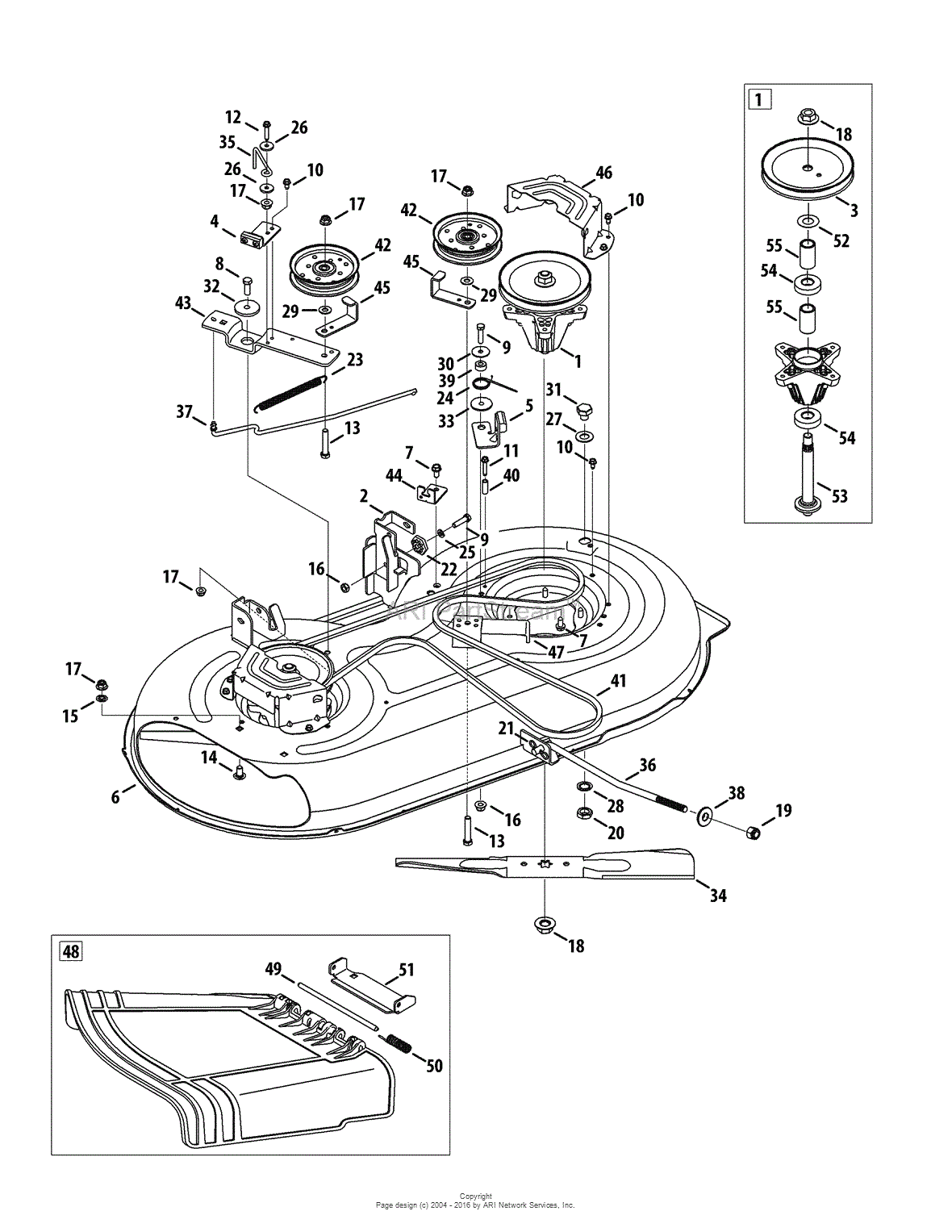 Craftsman 42 Mower Deck Diagram