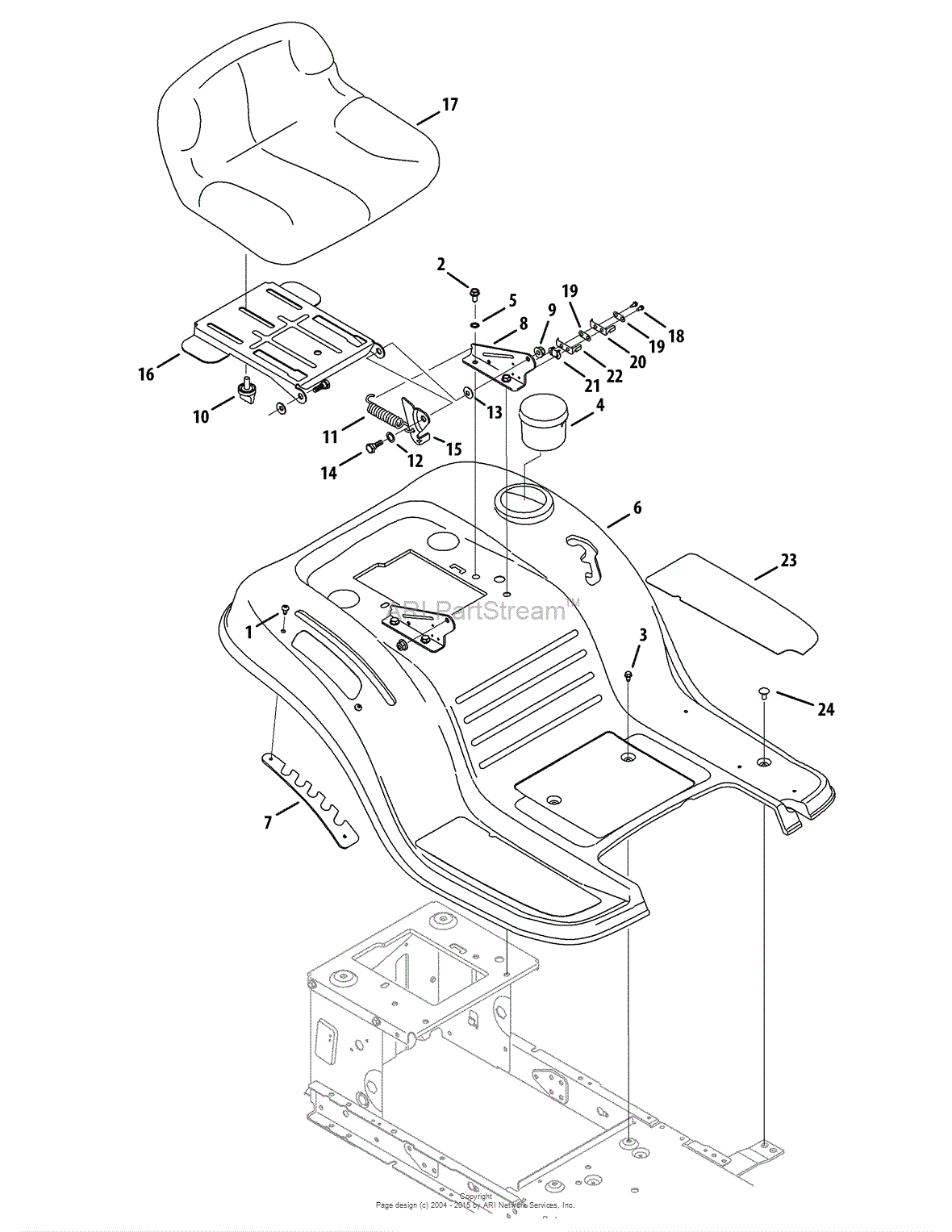 MTD 13AN771S099 (247.289010) (2010), LT1500 13AN771S099 (2010) Parts ...