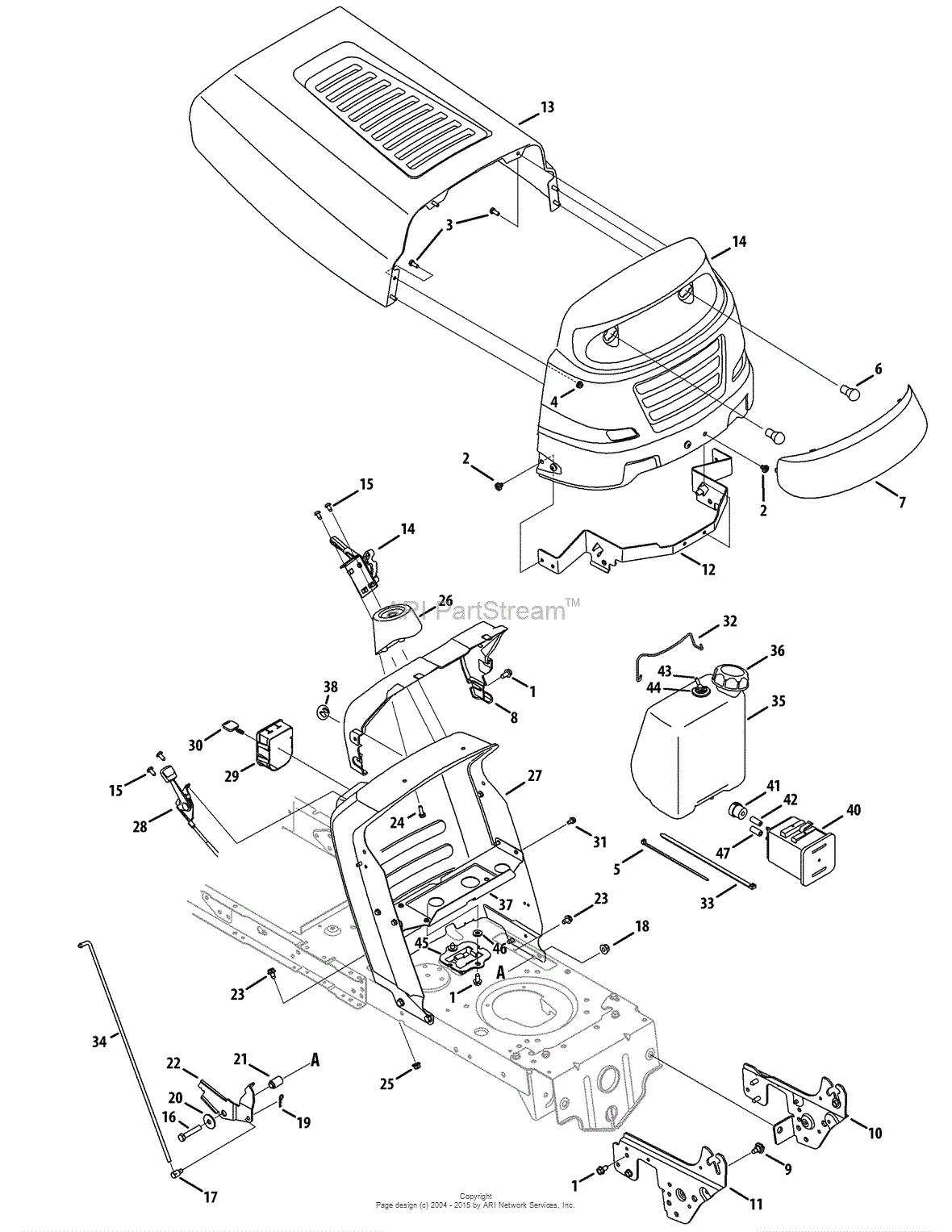 35 Craftsman Lt 1500 Parts Diagram