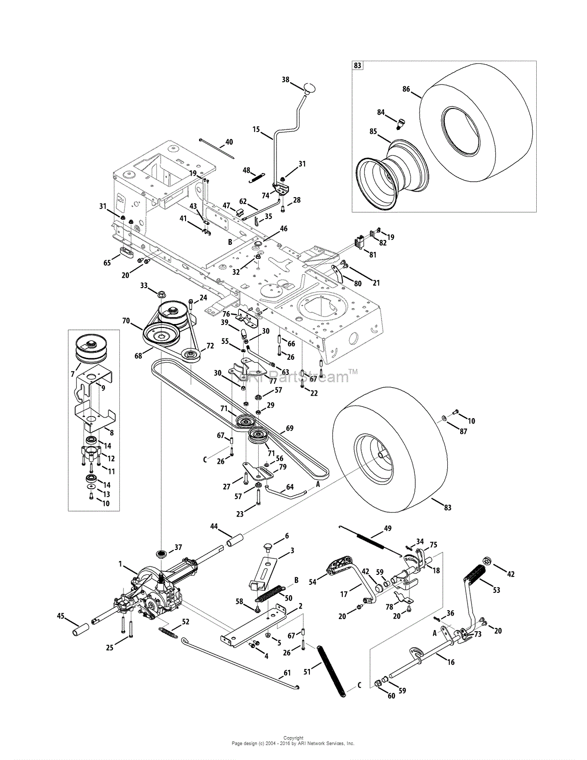 Mtd 13aj78ss099  247 288841   Lt2000   2011  Parts Diagram