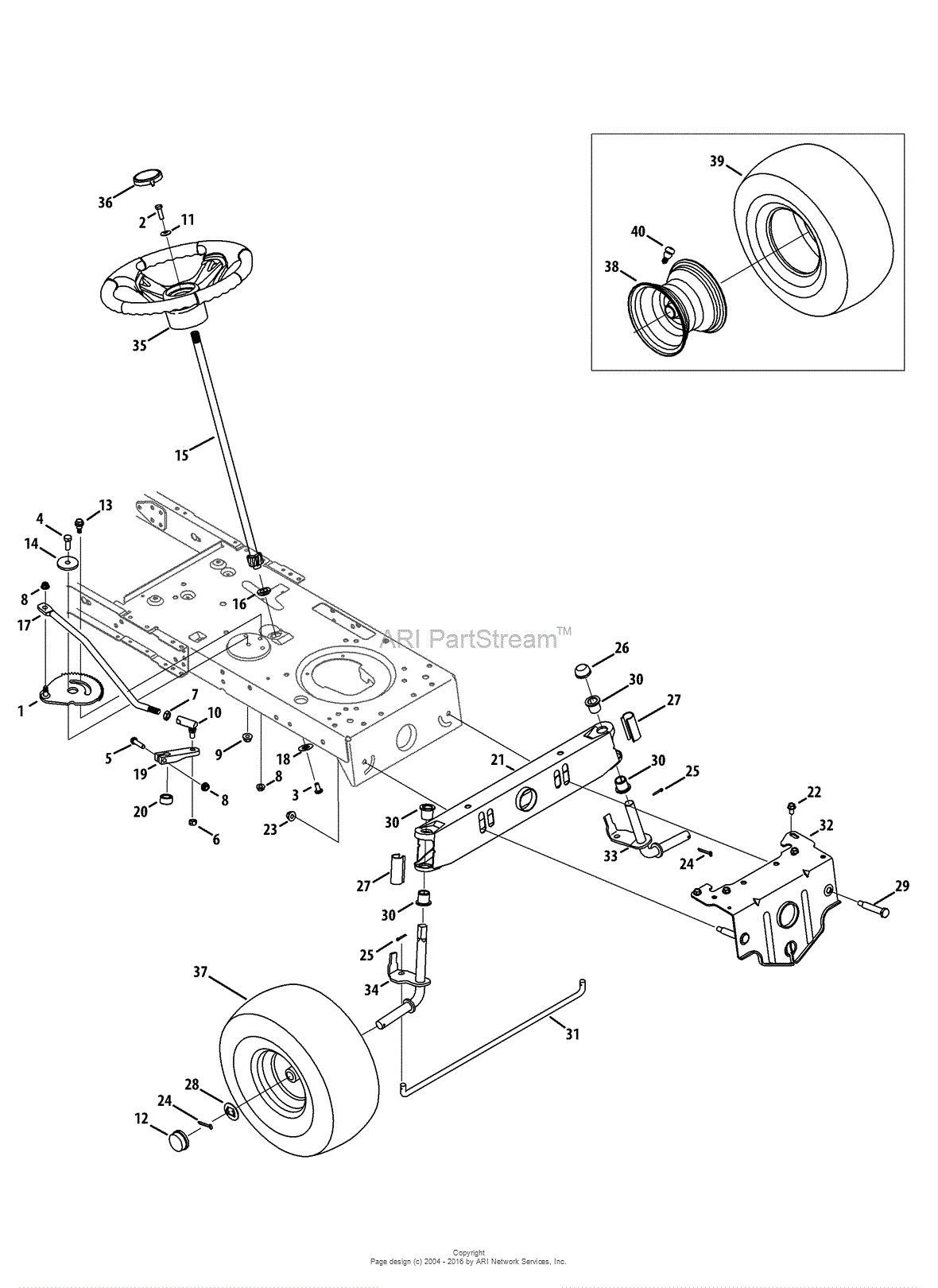 Mtd 13a277ss099  247 288820   Lt1500   2013  Parts Diagram