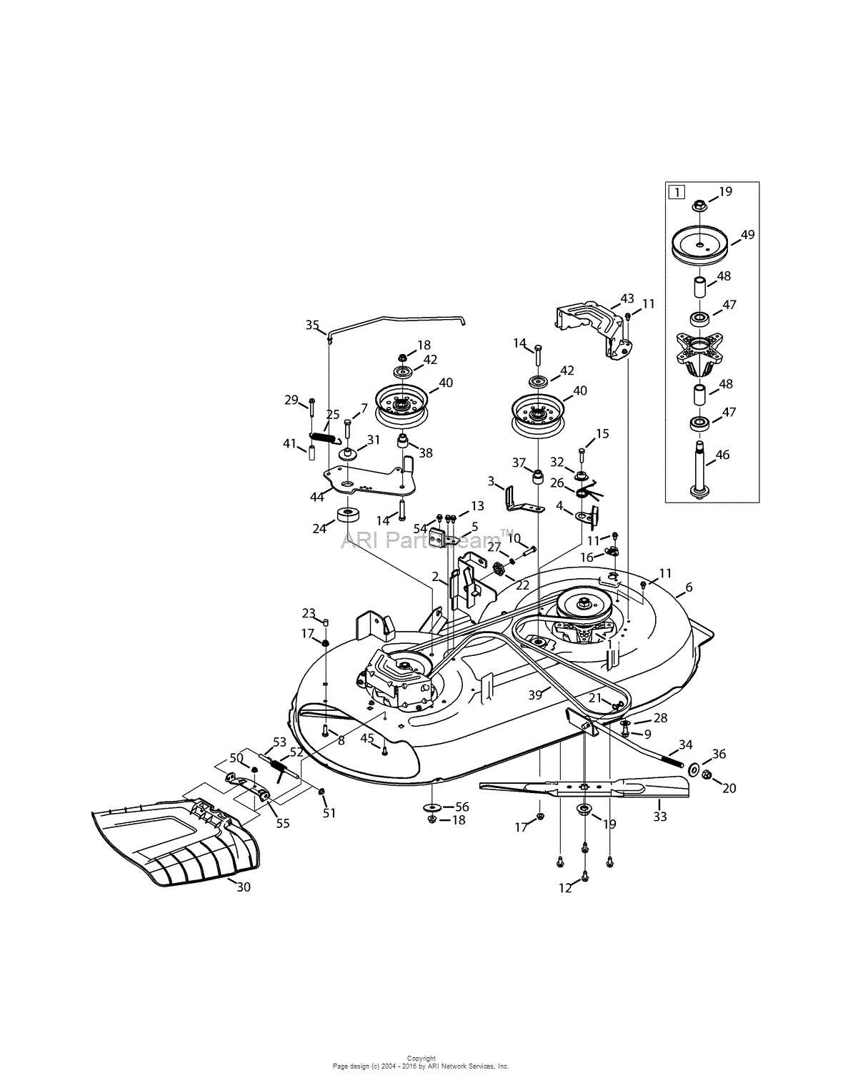 Mtd 13a277xs299  247 203712   T1000   2015  Parts Diagram