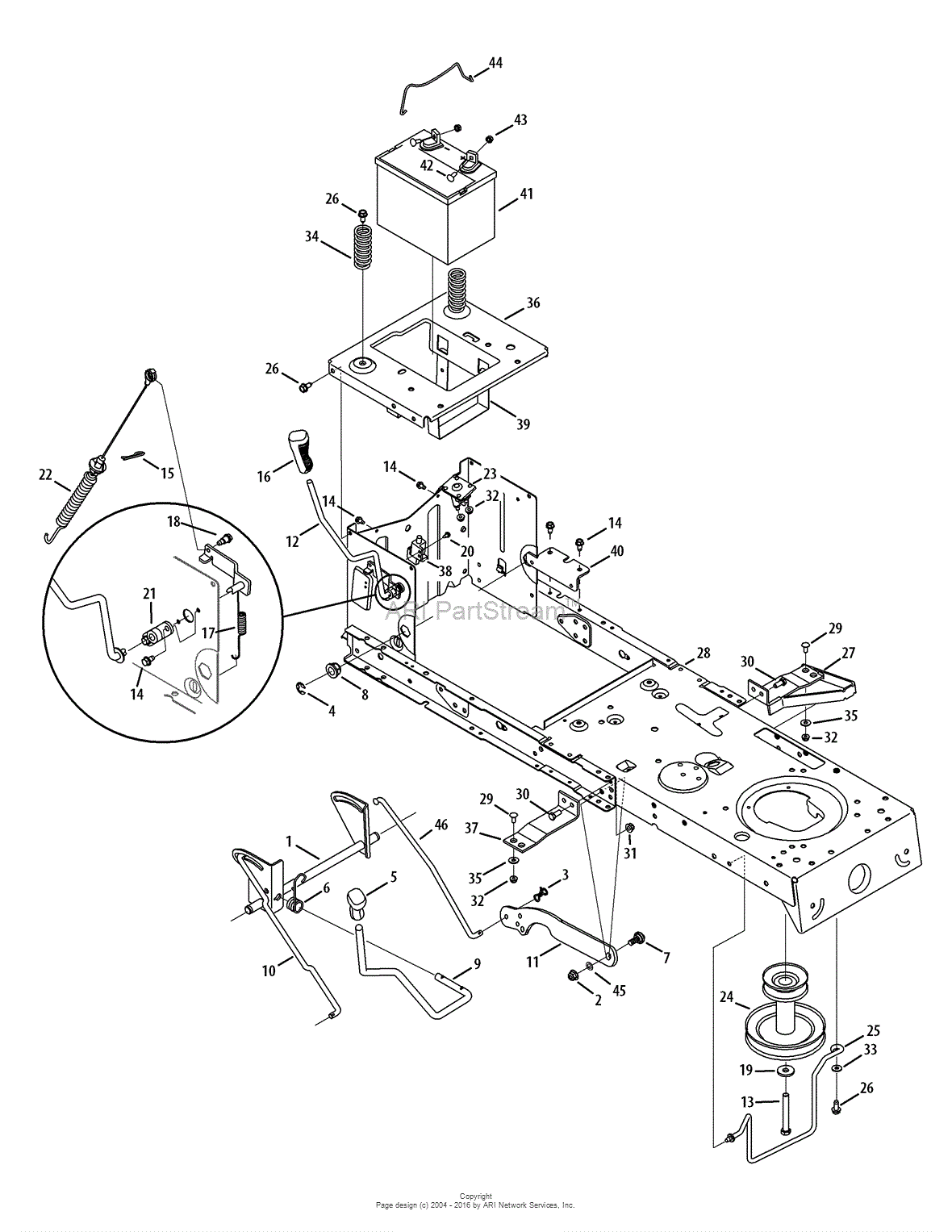 MTD 13A278XS099 (247.203723) (T1200) (2015) Parts Diagram for Frame ...