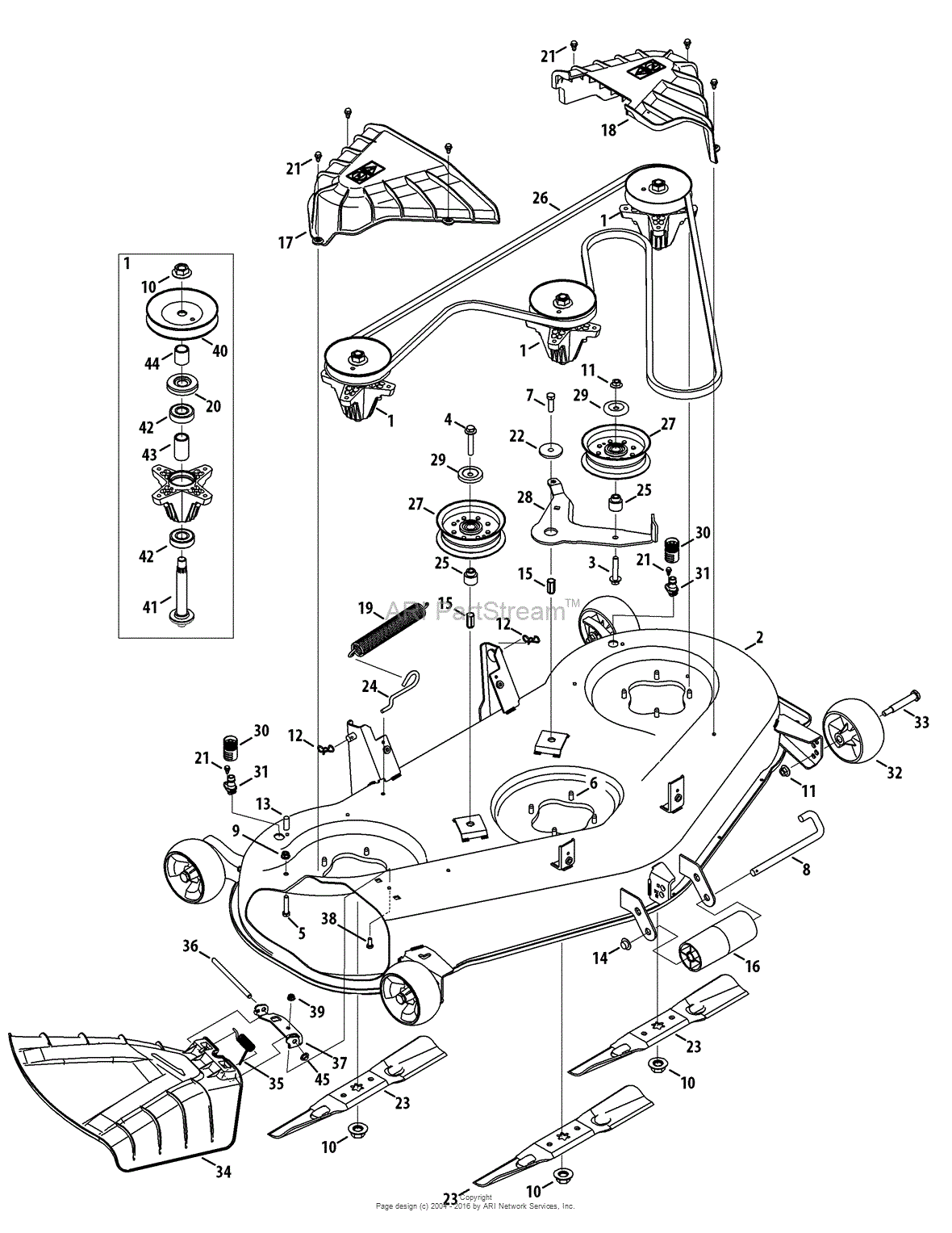 Parts Diagram For Mower Deck