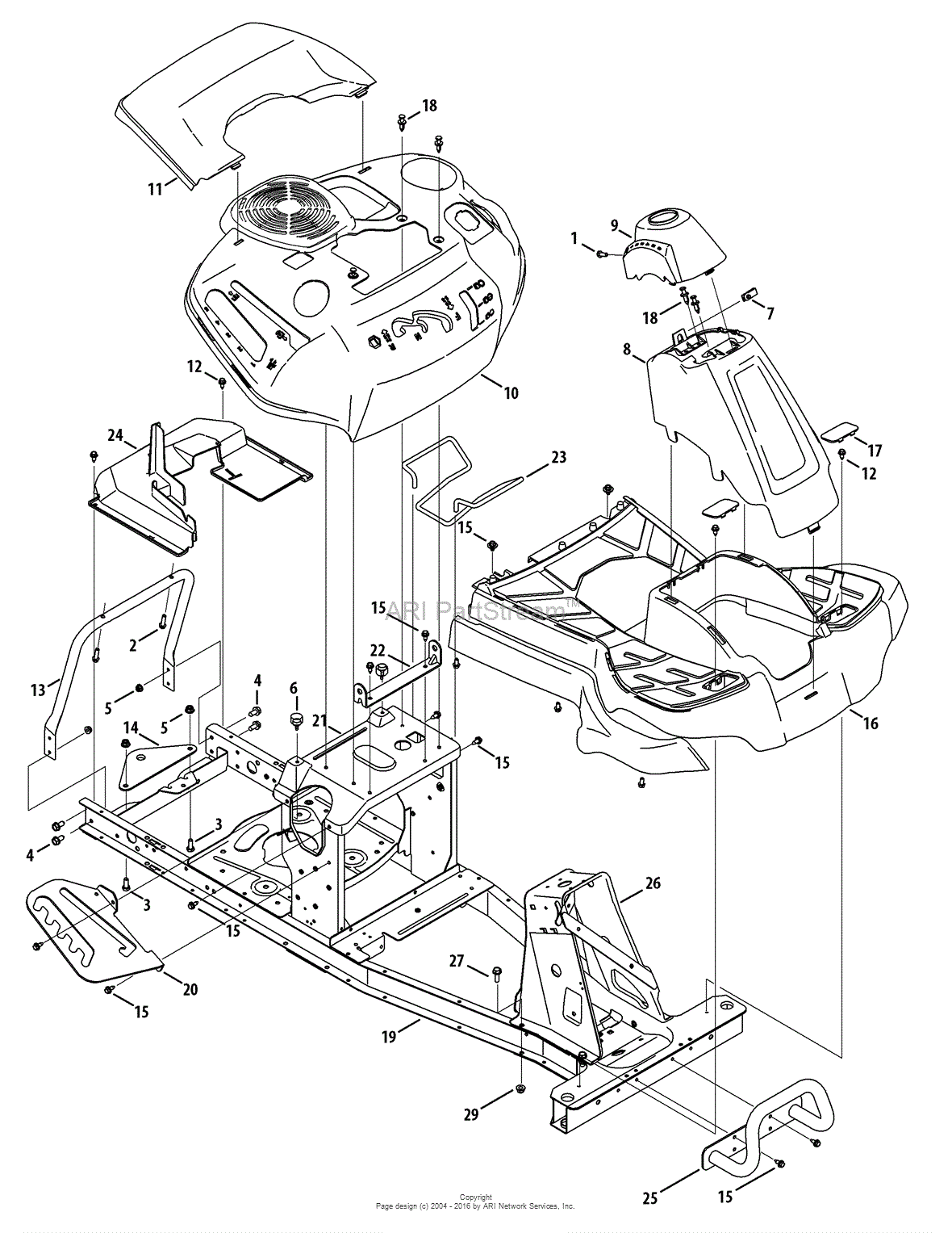 Mtd 13b226jd099  247 290000   R1000   2015  Parts Diagram