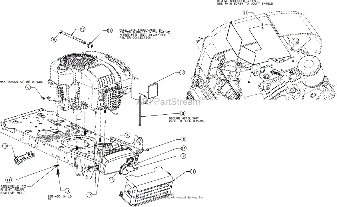 MTD 13A277XS099 (247.203703) (T1000) (2016) Parts Diagram for Engine