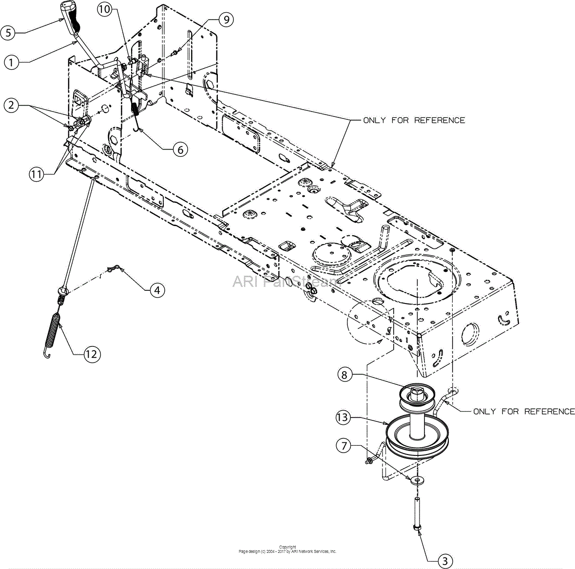 Mtd 13a277xs099 247203703 T1000 2016 Parts Diagram For Manual Pto