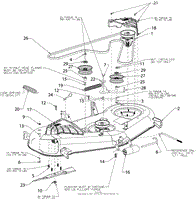 MTD 13A7A1ZW099 (247.204440) (T8400) (2016) Parts Diagram for Deck