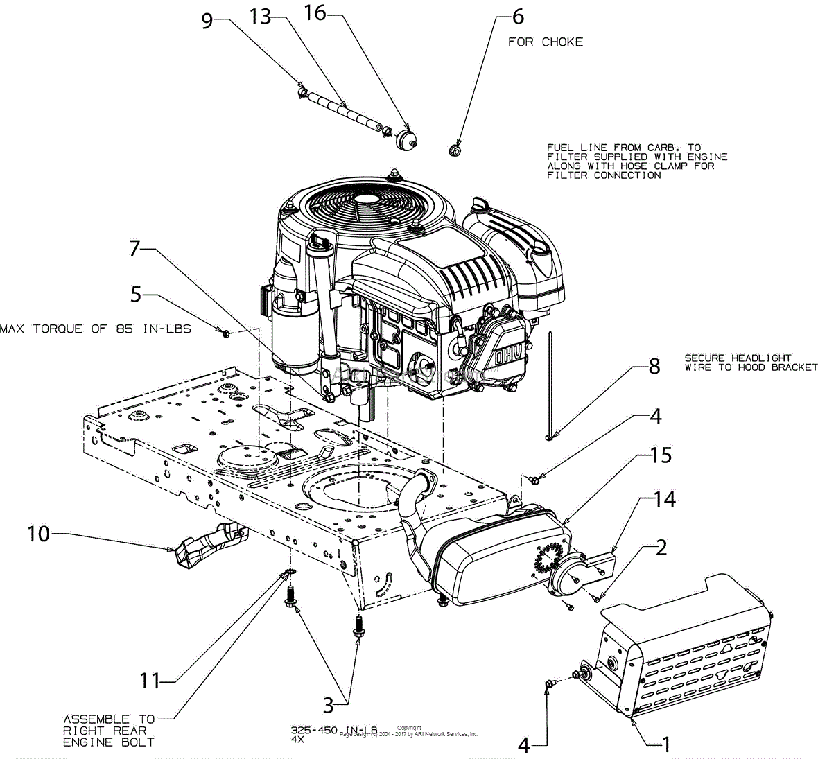 MTD 13A878XS099 (247.273730) (T1300) (2017) Parts Diagram for Engine