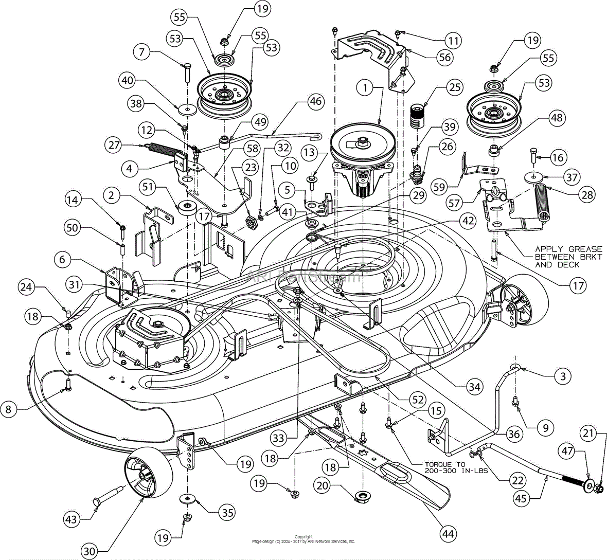 MTD 13A878XT099 (247.273740) (T1500) (2017) Parts Diagram for Deck