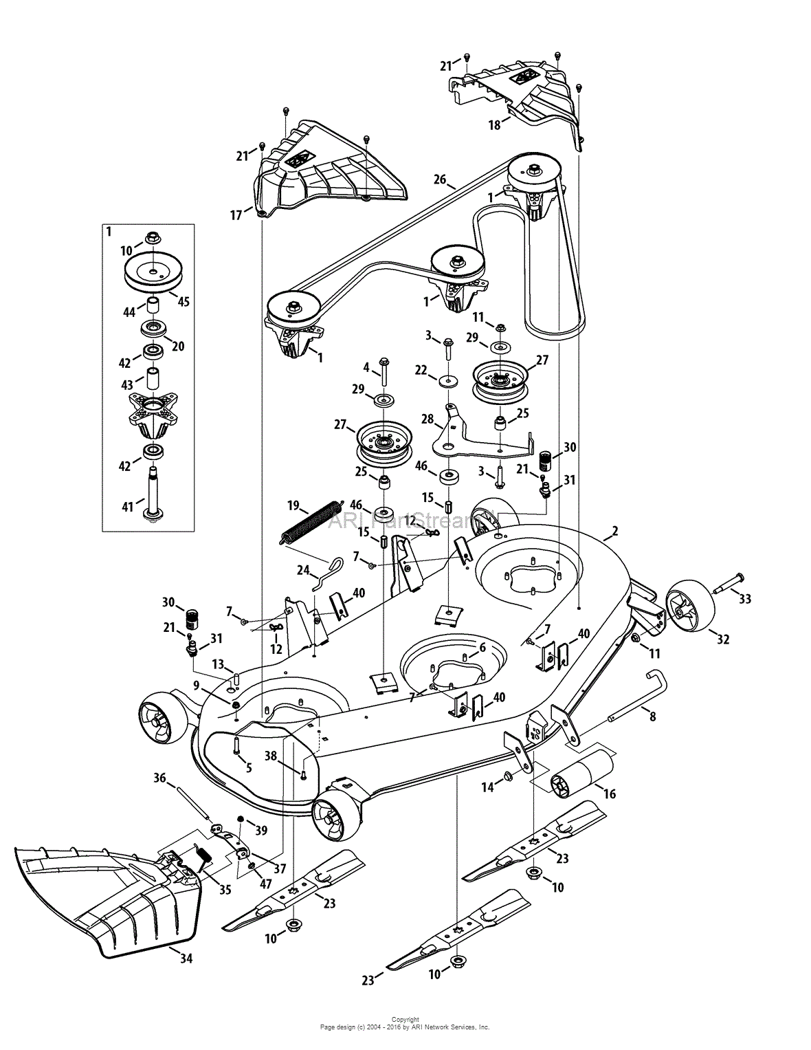 33 Craftsman 54 Mower Deck Parts Diagram